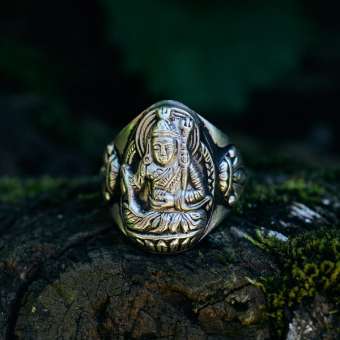 Серебряное кольцо-талисман "Падмасамбхава"