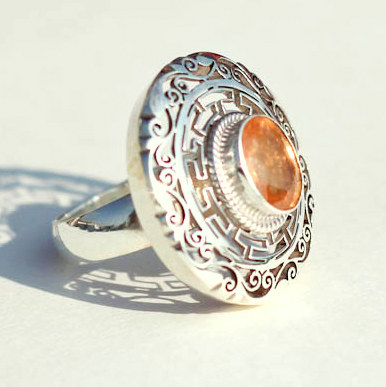 золотой сапфир, кольцо, драгоценный камень, сапфир, серебро, перстень непальские украшения, серебро непала