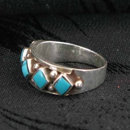тибетское кольцо с бирюзой, тибетские украшения, тибетское серебро