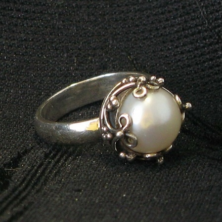 кольцо с жемчугом, кольцо с филигранью, зернь, старинное кольцо, перстень с жемчугом, старинные украшения, древние украшения, реторо украшения, перстень, жемчуг