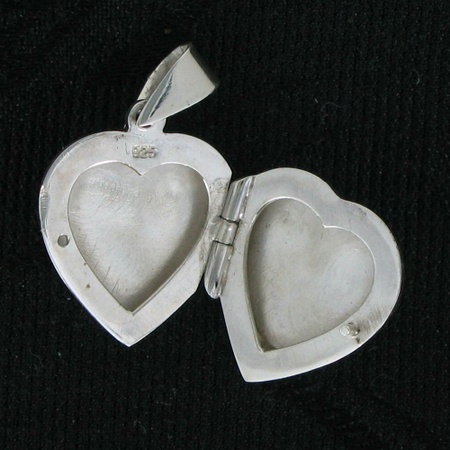 медальон в виде сердечка, серебряный медальон для фото