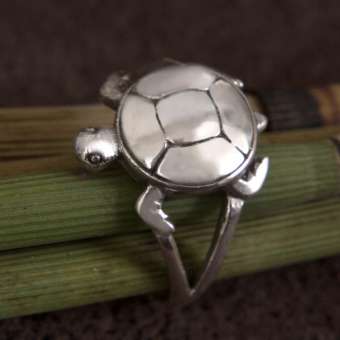 Кольцо "Серебряная черепаха"