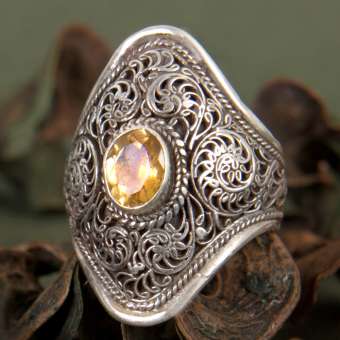 Перстень с цитрином "Сарасвати"