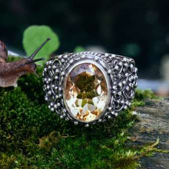 Перстень с цитрином "Мандарава"