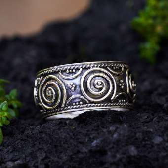 Серебряное кольцо "Античность"