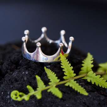 Серебряное кольцо "Царская корона"