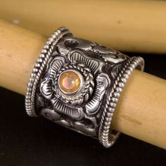Тибетское кольцо с цитрином "Лхаса"