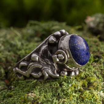 Перстень с лазуритом "Тайна Дракона"