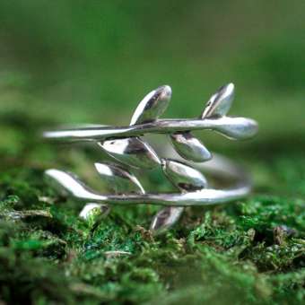 Серебряное кольцо "Весенний лес"
